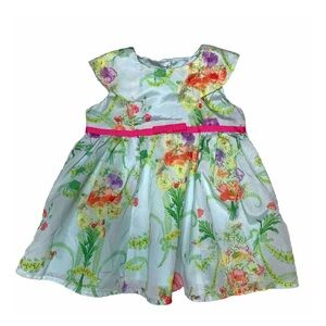 Baker by Ted Baker Infant Girls Blue Floral Dress